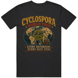 Funny Cyclospora World Tour Diarrhea Parasite  Graphic T Shirt