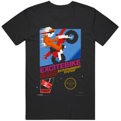 Cool Classic Excitebike NES Retro Game Box Art  Cover Fan v3 T Shirt