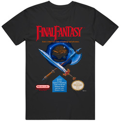 Cool Classic Final Fantasy RPG NES Retro Game Box Art  Cover Fan v4 T Shirt