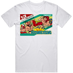Retro Video Game Tag Team Prowrestling Famicom Japanese Cover Art  Fan T Shirt