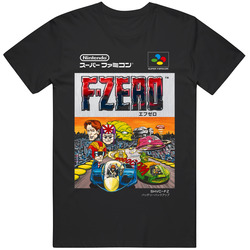 Retro Video Game F Zero Famicom Japanese Cover Art  Fan T Shirt