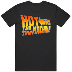 Retro Hot Tub Time Machine Logo Movie Parody Graphic Unisex Fan T Shirt