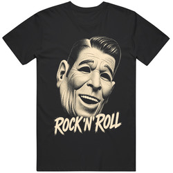 Retro Cult Classic Point Break The Ex President Reagan Mask Rock n Roll  Movie Fan T Shirt