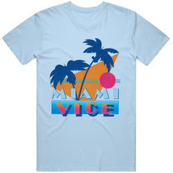 Cool Miami Vice Palms  Fan T Shirt