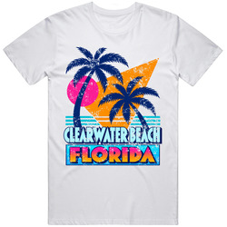 Cool Clear Water Beach Retro Palm Tree Beach Gift Souvenir T Shirt