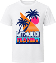Daytona Beach Florida Retro Palm Tree Beach Vacation Gift T Shirt