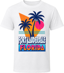 Fort Lauderdale Florida Vintage Tropical Beach Summer Travel T Shirt