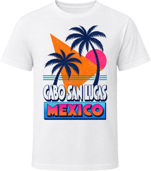Cabo San Lucas Mexico Vintage 80s Beach Sunset Souvenir T Shirt