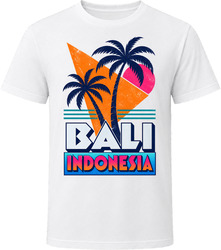 Bali Indonesia Retro 80s Neon Beach Summer Vacation T Shirt