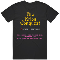 Cult Classic NES Game The Krion Conquest Start Screen Fan T Shirt