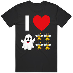 Funny Ghost I Love Boo Bees Meme Gag Halloween Fan T Shirt