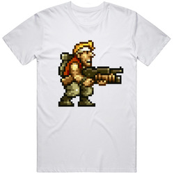 Metal Slug Marco Rocket Launcher Arcade Game 8 bit  Fan T Shirt