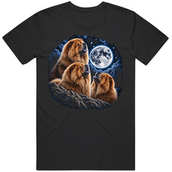 Funny  Chow Chows  Howling at the Moon Dog Gag Gift T Shirt
