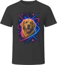 Golden Retriever Vintage Laser Design T Shirt