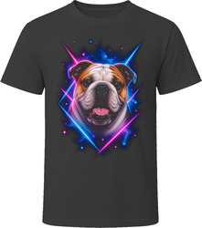 Bulldog Cosmic Nostalgia Style T Shirt