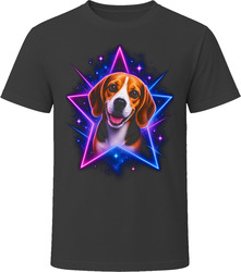 Beagle Neon Star Glow T Shirt