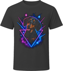 Dachshund Retro Neon Vibes T Shirt