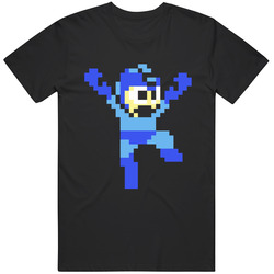 Cool Classic Mega Man Jumping Video Game Gift Idea T Shirt
