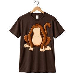 Funny Whimsical Monkey Costume Halloween Lazy Costume Idea T Shirt