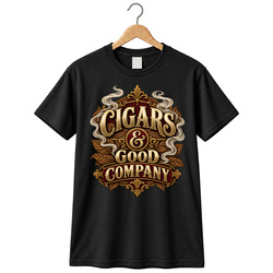 Cigars and Good Company Cigar Lover Gift Idea T Shirt
