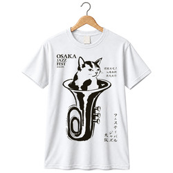 Osaka Jaz Festival 1991 Cat in Tuba Cool Gift Idea T Shirt