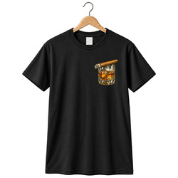 Lit Cigar Whiskey  Pocket Cigar Lover Cool Gift Idea v2 T Shirt