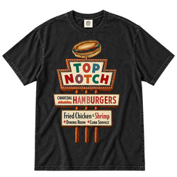 Vintage Top Notch Diner Sign Cool Gift Idea Fan v2 T Shirt