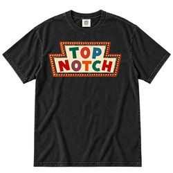 Vintage Top Notch Diner Sign Cool Gift Idea Fan v4 T Shirt