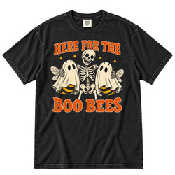 Here for The Boo Bees Skeleton Halloween Funny Gift Idea Fan T Shirt