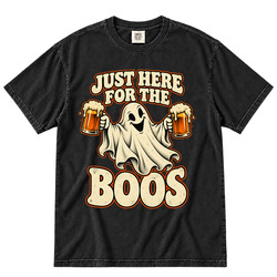 Ghostly Booze Toast Here for the Boos Halloween  Funny Gift Idea Fan T Shirt