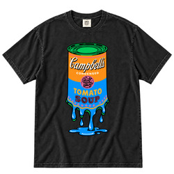 Funny Retro Style Campbell's Tomato Soup Can Melting Andy Warhol Gift Idea Fan T Shirt