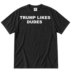 Funny Trump Likes Dudes Good Gift Idea Fan T Shirt