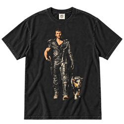 Cult Classic The Road Warrior Mad Max and Dog Movie Fan T Shirt