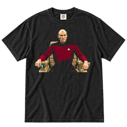 Patrick  Stewart Engage Portrait Fan v3 T Shirt