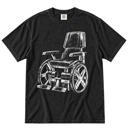 Patrick Stewart Professor X  Wheelchair Portrait Fan T Shirt