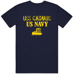 Uss Cadmus Us Navy Ship Crew Vintage Classic Navy Blue T Shirt Uss Cadmus Us Navy Ship Crew Vintage Classic Navy Blue T Shirt