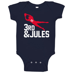 3rd And Jules Julian Edelman New England Football Fan Vintage Classic Navy Blue Baby One Piece 3rd And Jules Julian Edelman New England Football Fan Vintage Classic Navy Blue Baby One Piece