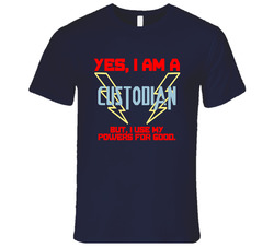 Yes I Am A Custodian Funny Powers Vintage Classic Navy Blue T Shirt Yes I Am A Custodian Funny Powers Vintage Classic Navy Blue T Shirt