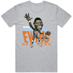Patrick Ewing Retro Basketball Caricature T Shirt Patrick Ewing Retro Basketball Caricature T Shirt