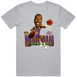 Karl Malone Retro Basketball Caricature T Shirt Karl Malone Retro Basketball Caricature T Shirt