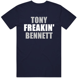 Tony Bennett Freakin Basketball Sports Charlotte Vintage Classic Navy Blue T Shirt