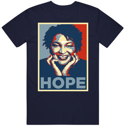 Stacey Abrams Hope Style Georgia Politician Senate Run Off Democrat Champion Vintage Classic Navy Blue T Shirt Stacey Abrams Hope Style Georgia Politician Senate Run Off Democrat Champion Vintage Classic Navy Blue T Shirt