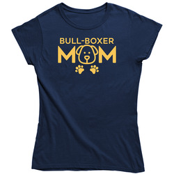 Bull-boxer Mom Funny Dog Owner Animal Pet Lover Ladie's Vintage Classic Navy Blue Ladies T Shirt Bull-boxer Mom Funny Dog Owner Animal Pet Lover Ladie's Vintage Classic Navy Blue Ladies T Shirt