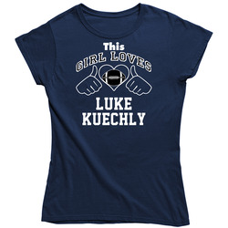 This Girl Loves Luke Kuechly Carolina Football Player Sports Fan Heart Vintage Classic Navy Blue Ladies T Shirt This Girl Loves Luke Kuechly Carolina Football Player Sports Fan Heart Vintage Classic Navy Blue Ladies T Shirt
