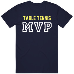 Table Tennis Mvp Sports And Hobbies Athletic Style Vintage Classic Navy Blue T Shirt