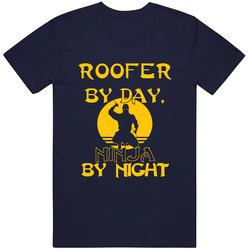 Roofer By Day Ninja By Night Funny Vintage Classic Navy Blue T Shirt Roofer By Day Ninja By Night Funny Vintage Classic Navy Blue T Shirt