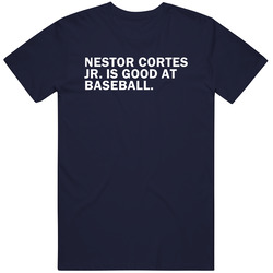 Nestor Cortes Jr. Is Good At Baseball New York Y Baseball Player Fan Vintage Classic Navy Blue T Shirt