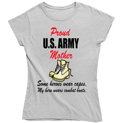 Army Mom Hero Gray Ladies T Shirt Army Mom Hero Gray Ladies T Shirt