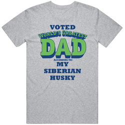 World's Greatest Siberian Husky Dad Dog T Shirt World's Greatest Siberian Husky Dad Dog T Shirt