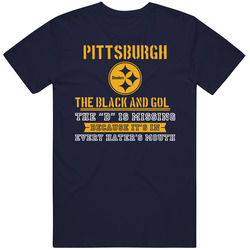 Pittsburgh Football The D Is Missing Haters Vintage Classic Navy Blue T Shirt Pittsburgh Football The D Is Missing Haters Vintage Classic Navy Blue T Shirt